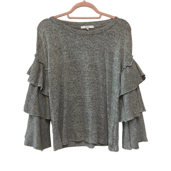 Ro & De Tops - Anthropologie Ro & De Gray Boho Belle Sleeve Sweater